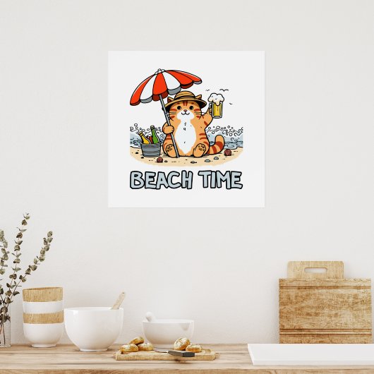 Strandtijd 2 poster (Keuken)