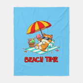 Strandtijd 3 fleece deken (Voorkant)