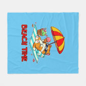 Strandtijd 3 fleece deken (Voorkant (Horizontaal))