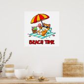 Strandtijd 3 poster (Keuken)