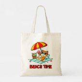 Strandtijd 3 tote bag (Achterkant)