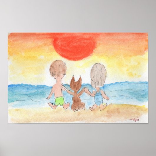 Strandtijd - onze geluksplek poster (Voorkant)