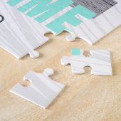 Strandtijd  Pier Palm Sunset Souvenir Legpuzzel (Zijkant)
