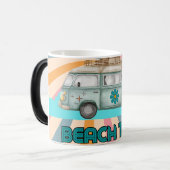 Strandtijd Retro van Vibes Magische Mok (Voorkant links)