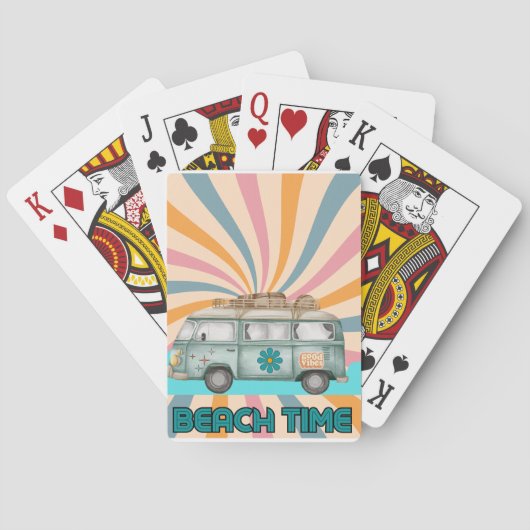 Strandtijd Retro van Vibes Pokerkaarten (Achterkant)