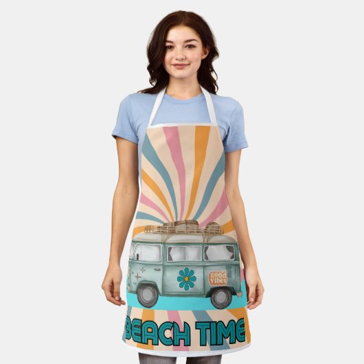 Strandtijd Retro van Vibes Schort (Gedragen)