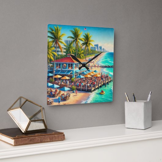 Strandtijd Strandcafé Wandklok (Kantoor)