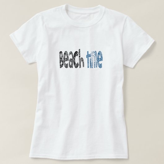 Strandtijd T-shirt (Design voorkant)