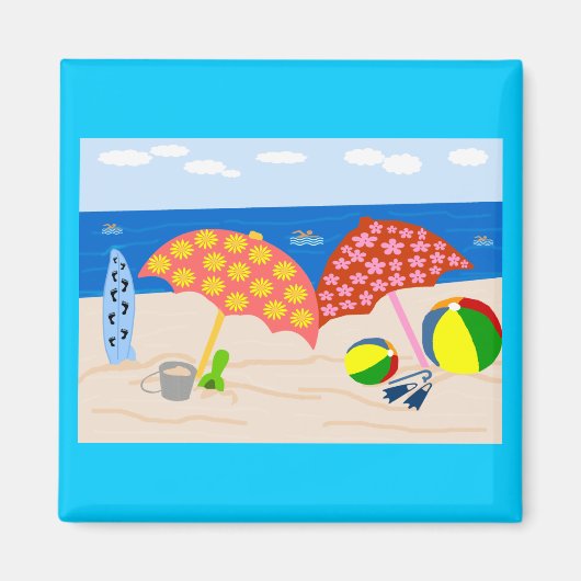 Strandtijdmagneet Magneet (Voorkant)