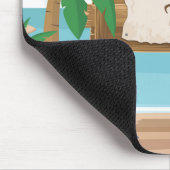 Strandtochten, vliegers, parasols & palmbomen muismat (Hoek)