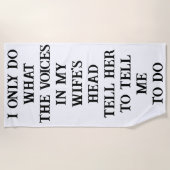 Strandtowel Echtgenoot Vrouw's grap Strandlaken (Voorkant)
