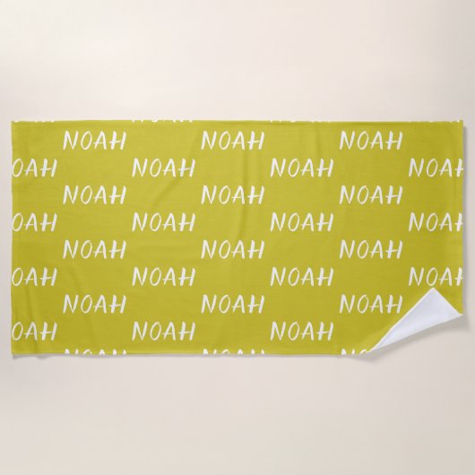 Strandtowel met een naam strandlaken (Voorkant)
