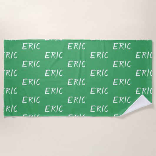 Strandtowel met een naam strandlaken (Voorkant)