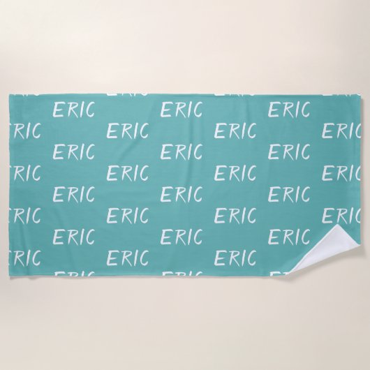 Strandtowel met een naam strandlaken (Voorkant)