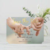 Strandtrouw, Hand in Hand Save The Date (Staand voorkant)