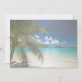 Strandtrouw, Palmen, Zand Save The Date (Achterkant)