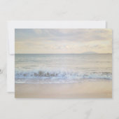 Strandtrouw, Zonsondergang  Schelpen  Bewaar de da Save The Date (Achterkant)