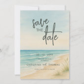 Strandtrouwdag Elopement Save the Date (Voorkant)