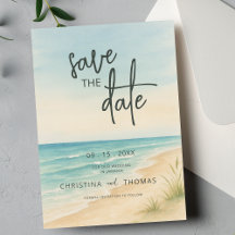Strandtrouwdag Elopement Save the Date