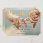 Strandtrouwdag, Houd Elkaar Vast Bewaar De Datum Save The Date (Voorkant / Achterkant)