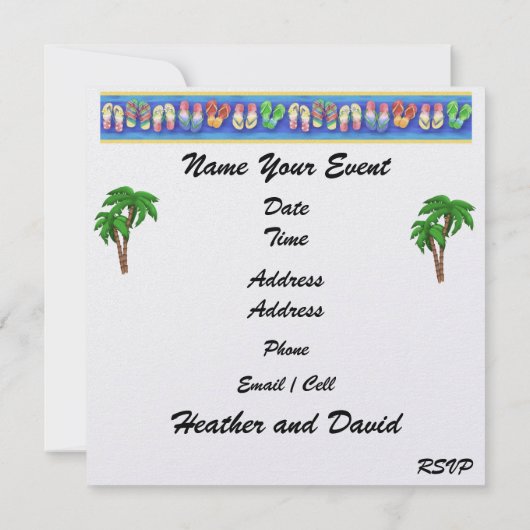 Strandtrouwdag Kaart (Achterkant)