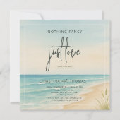 Strandtrouwdag met Elopement Kaart (Voorkant)