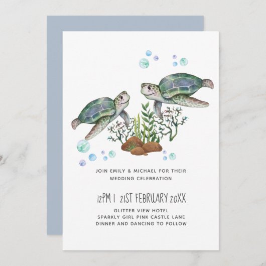 Strandtrouwdag voor zeeschildpadden (Voorkant / Achterkant)