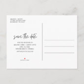 Strandtrouwfoto met drie foto's Save the Date Aankondigingskaart (Achterkant)