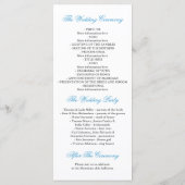 Strandtrouwprogramma's met zee Coral Programmakaart (Achterkant)