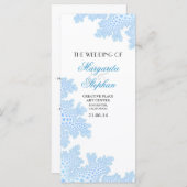 Strandtrouwprogramma's met zee Coral Programmakaart (Voorkant / Achterkant)