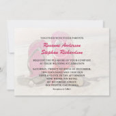 strandtrouwuitnodigingen met rode zeester kaart (Achterkant)