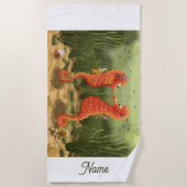 Strandtuch Seepferdchen personalisierbar  Strandlaken (Voorkant)