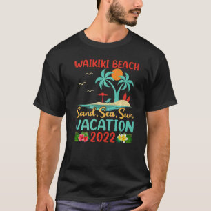 Strandvakantie 2022 Retro Honolulu Hawaii Waikiki T-shirt