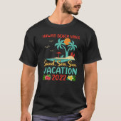 Strandvakantie 2022 Retro Sunset Hawaii Beach T-shirt (Voorkant)