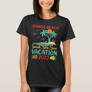 Strandvakantie 2022 Retro Zonsondergang Polynesisc T-shirt