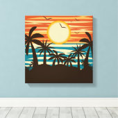 STRANDVAKANTIE CANVAS AFDRUK (Insitu (Houten vloer))