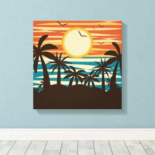 STRANDVAKANTIE CANVAS AFDRUK (Insitu (Houten vloer))
