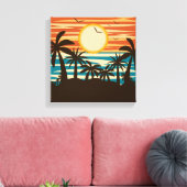 STRANDVAKANTIE CANVAS AFDRUK (Insitu (Woonkamer))