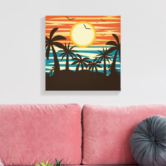 STRANDVAKANTIE CANVAS AFDRUK (Insitu (Woonkamer))