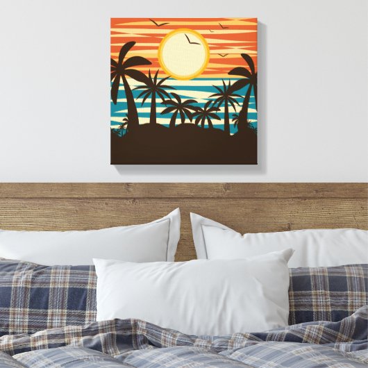 STRANDVAKANTIE CANVAS AFDRUK (Insitu (Slaapkamer))
