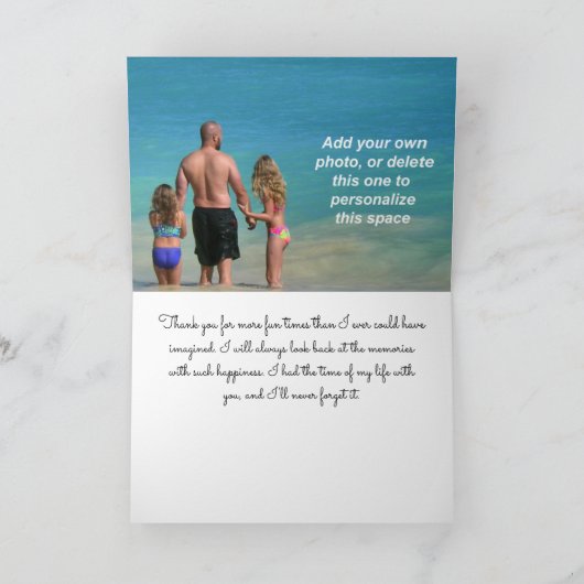 Strandvakantie Dank je wel kaart (Binnen)