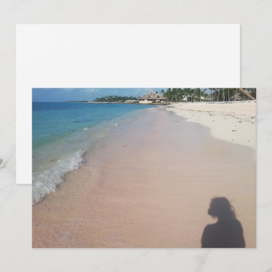 strandvakantie feestdagenkaart (Voorkant / Achterkant)