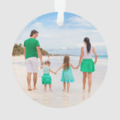 Strandvakantie Foto Keepsake 2-zijdig Kerstmis Ornament (achterkant)