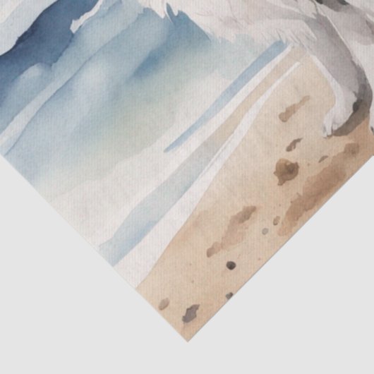 Strandvakantie : Grens Collie Decoupage Tissuepapier (Detail)