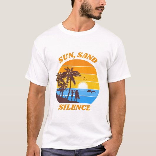 Strandvakantie minimalistisch t-shirt (Voorkant)