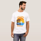 Strandvakantie minimalistisch t-shirt (Voorkant volledig)