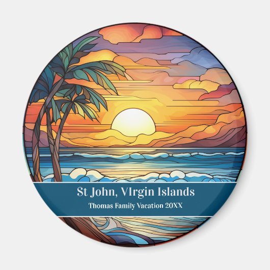 Strandvakantie St John Magneet (Voorkant)