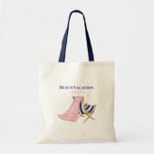 Strandvakantie Strandstoel Custom Keepsake Tote Bag (Voorkant)
