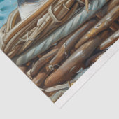 Strandvarken Zwemmen Oceaan Decoupage Tissuepapier (Detail)