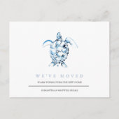 Strandverandering van adres Kaart Blue Zee Turtle (Voorkant)